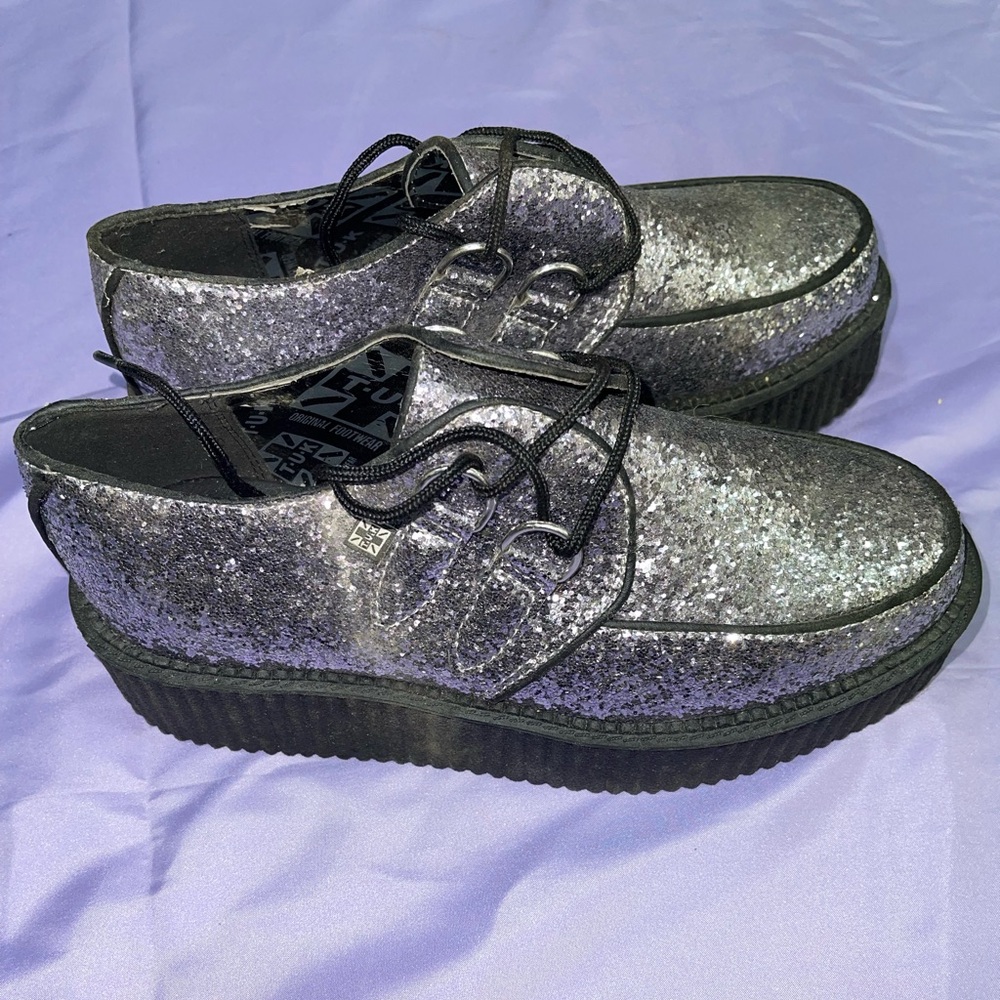 TUK Viva Creeper Silver Glitter